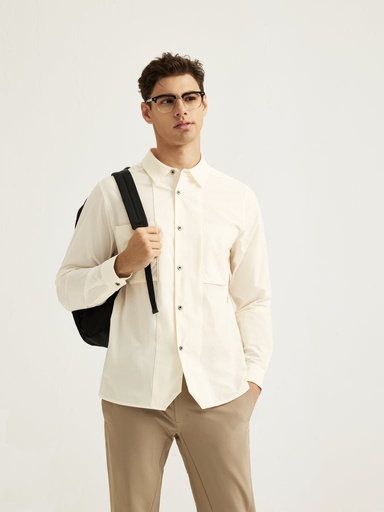TOMMY - Crinkled Stretch Tech Long Sleeve Shirt